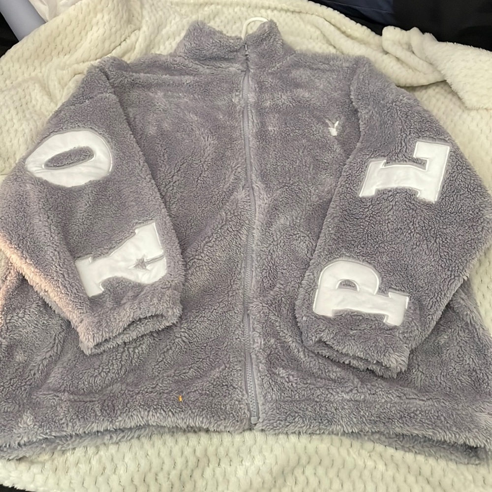 Pacsun Playboy Sherpa zip up